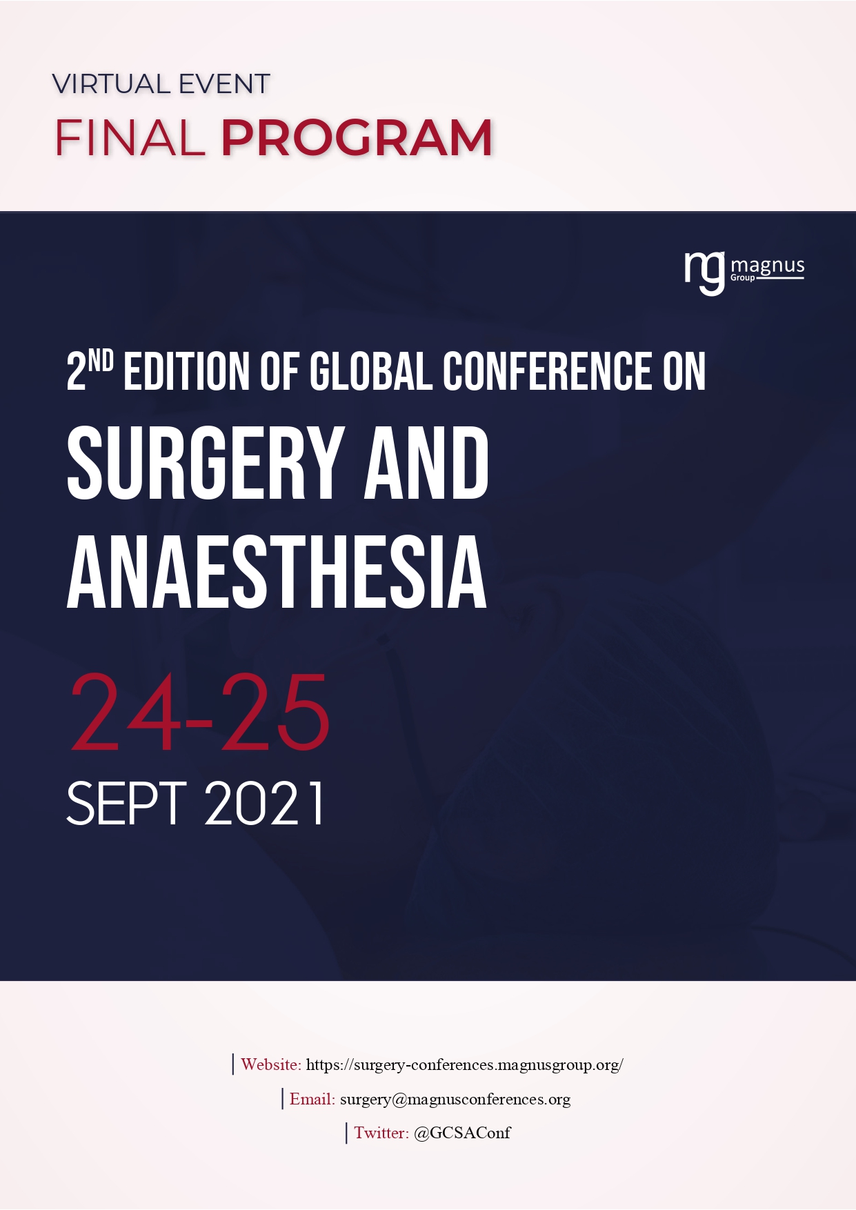 2nd Edition of Global Conference on Surgery and Anesthesia | Online Event Program