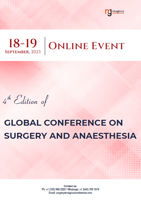 4th Edition of Global Conference on Surgery and Anaesthesia | Virtual Event Book